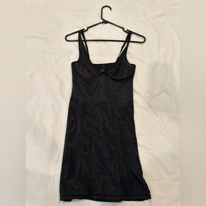 SKIMS: Glissnette slip dress in onyx